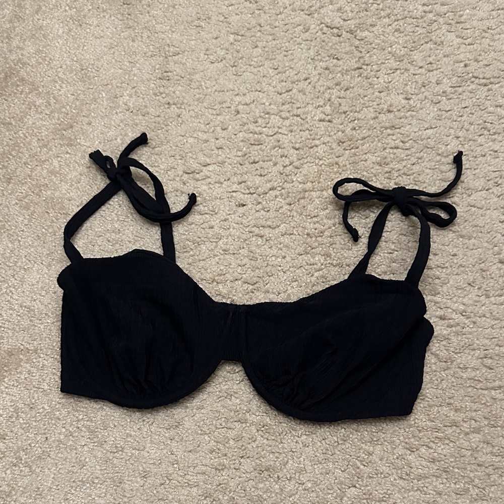 Abercrombie Curve Love Tie-Strap Underwire Bikini Top